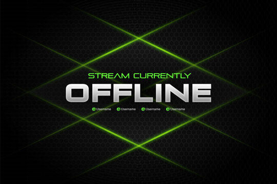 Stream Currently Offline, Modern Futuristic Design for Twitch or YouTube Banner