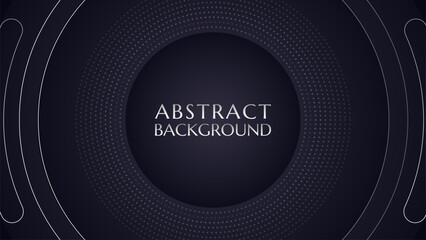 Abstract Black Circle Background Design with Lines and Text