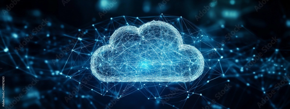 Aufkleber cloud computing - network connection and data storage.
