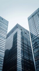 Partially completed office towers with no progress, illustrating the slowdown in commercial construction during a recession.