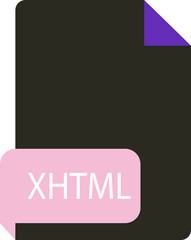 XHTML file extension icon crisp corners grey colors
