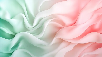Obraz premium Soft, flowing fabric in gentle pastel colors creating an elegant and serene background for any creative project.