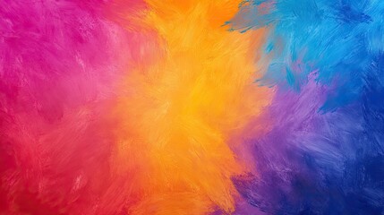 Obraz premium Vibrant abstract artwork featuring blend of pink, orange, and blue hues, creating an energetic and colorful background.