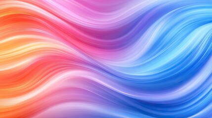 Vibrant abstract background featuring flowing waves in shades of pink, orange, and blue. Perfect for creative projects and designs.