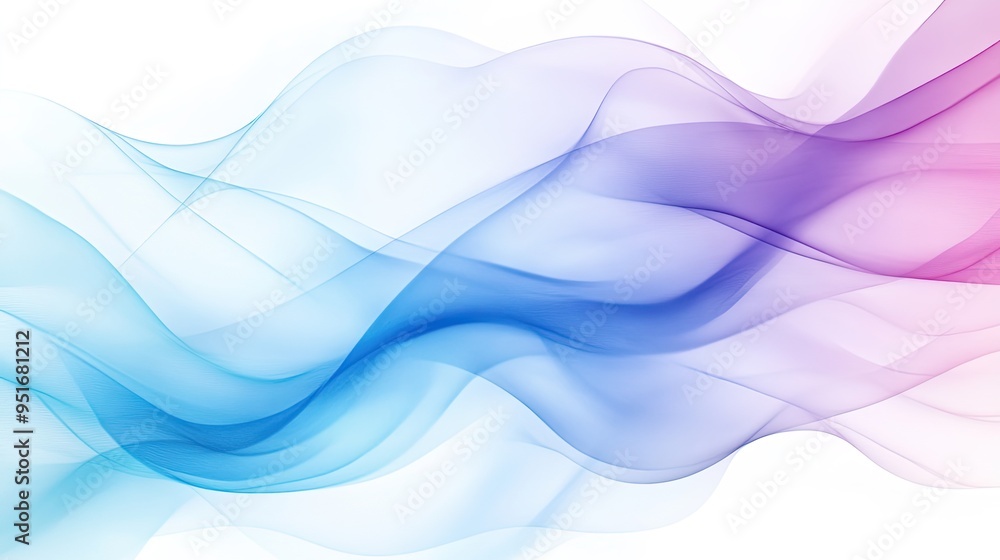 Poster vibrant abstract wave patterns in shades of blue and pink create a soothing and dynamic visual effec