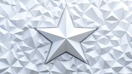 Star rating made of geometric shapes, surrounded by sharp and distinct patterns for a premium effect