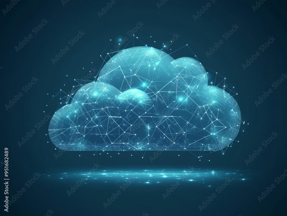Aufkleber abstract cloud computing.