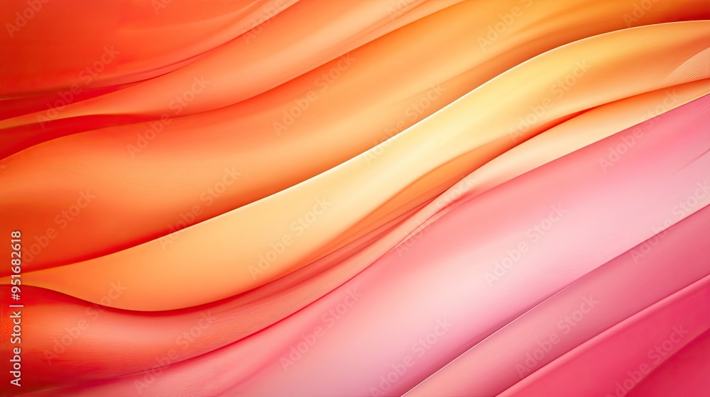 Poster vibrant, flowing fabric textures in warm colors create an artistic and soothing background ideal for