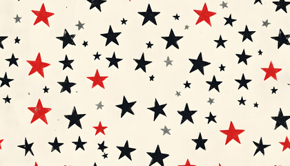 Fototapeta premium Repeating small icons, like stars, dots, or simple symbols, evenly spaced on a neutral background for a subtle pattern.