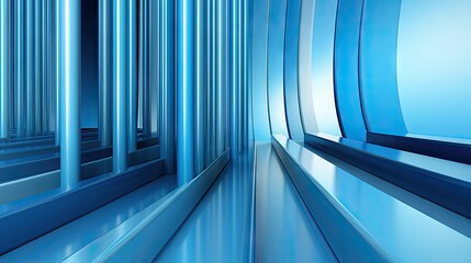 Blue abstract backdrop with vertical lines