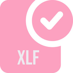 XLF ip file icon with black checked mark