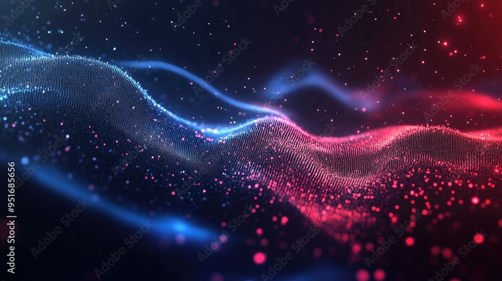 Aufkleber technology particle abstract background