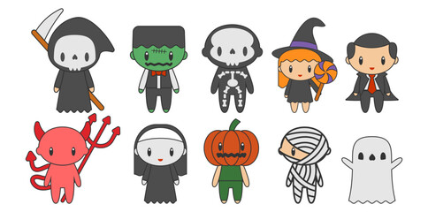 Cute Halloween Costume Vector