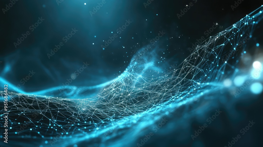 Aufkleber technology particle abstract background