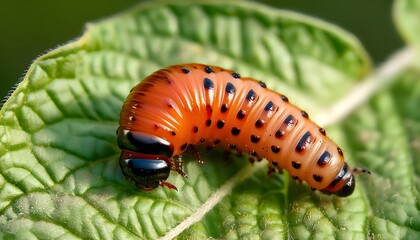 Fototapeta premium A Colorado Potato Beetle Larvae