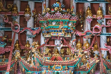 Gilded sculptures & painted statues art of the Ming and Qing Dynasties in Minor Western Heaven Mahavira Temple, Linfen, Shanxi Province, China - a famous ancient building in the game Black Myth Wukong