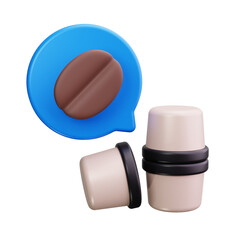 coffee capsule 3d render icons