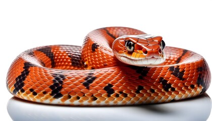 Obraz premium A Corn Snake on a white background.
