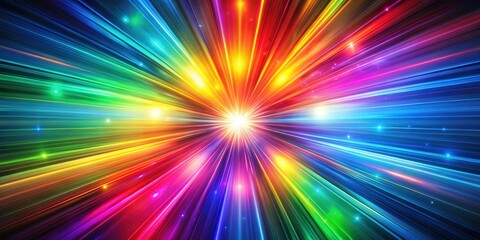 Obraz premium Vibrant and dynamic multicolored hyper light abstract background, colorful, vivid, light trails, abstract, vibrant, neon