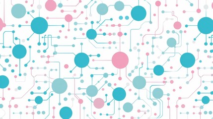 Abstract Circular Network Connection Pattern Background