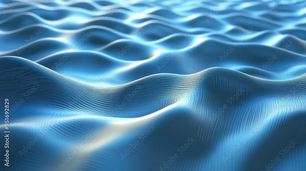 Poster three dimensional render of wavy pattern. waves abstract background texture