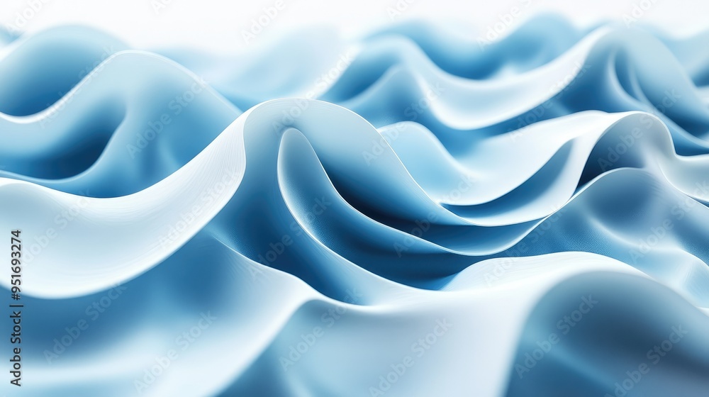 Poster three dimensional render of wavy pattern. waves abstract background texture