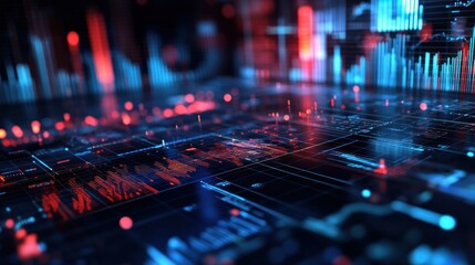 Fototapeta premium Dynamic Visual Representation of Economic Policies and Data Trends for Enhanced Understanding and Insightful Analysis