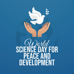 vector graphic of World Science Day for Peace and Development ideal for World Science Day for Peace and Development celebration.