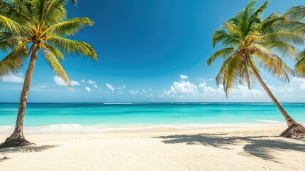 Obraz premium tropical beach panorama, seascape with a wide horizon