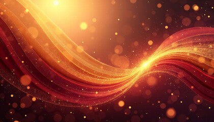 Obraz premium Elegant background with a digital painting of swirling gold and burgundy hues capturing the essence of Ganesh Chaturthi celebrations with a rich and luxurious atmosphere