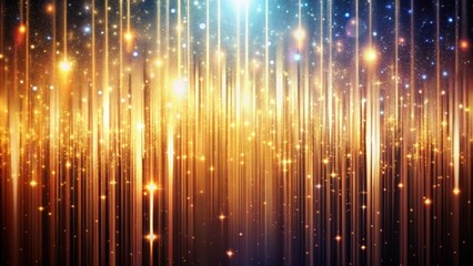 Abstract background with vertical light streaks and glittering particles, abstract, background, vertical, light, streaks