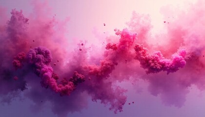 Artistic background featuring a textured watercolor wash in deep purples and pinks capturing the vibrant and joyous festive vibe of Ganesh Chaturthi