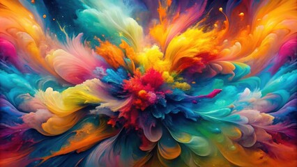 Obraz premium Vibrant and colorful abstract art piece , modern, contemporary, artistic, creativity, painting, expression, unique