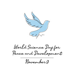 line art of World Science Day for Peace and Development good for World Science Day for Peace and Development celebrate. line art.