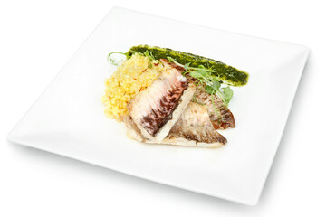 Grilled Fish with Asparagus and Couscous