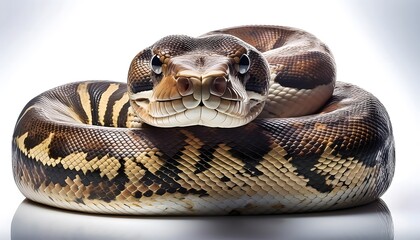 Obraz premium A Python on a white background