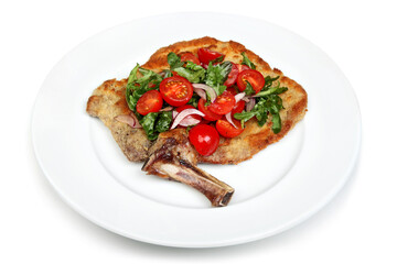 Grilled Meat Chop with Fresh Tomato Salad
