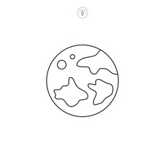 Planet icon symbol vector illustration isolated on white background