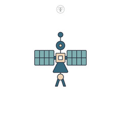 Satellite icon symbol vector illustration isolated on white background