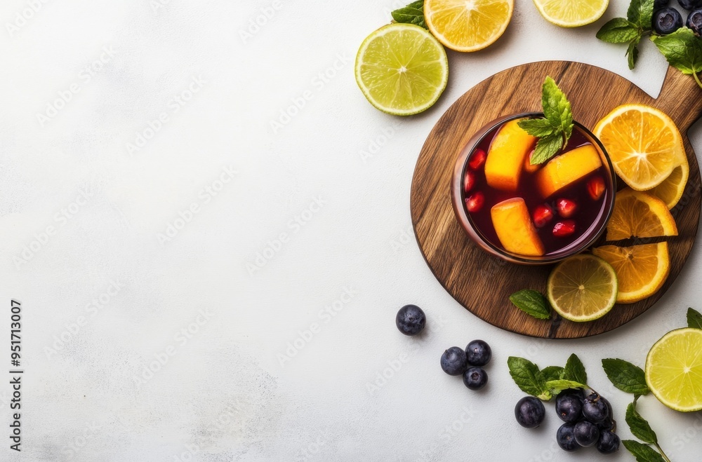 Canvas Prints Refreshing Sangria with Fruit