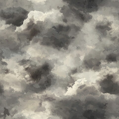 アニメ風の夏の昼の乱層雲（あまぐも/らんそううん）風パターン