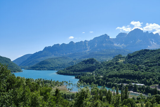 Bubal reservoir in the Valle de Tena, province of Huesca, Aragon, Spain