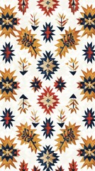 Navajo tribal seamless pattern. Native American ornament. Ethnic South Western decor style. Boho geometric ornament.