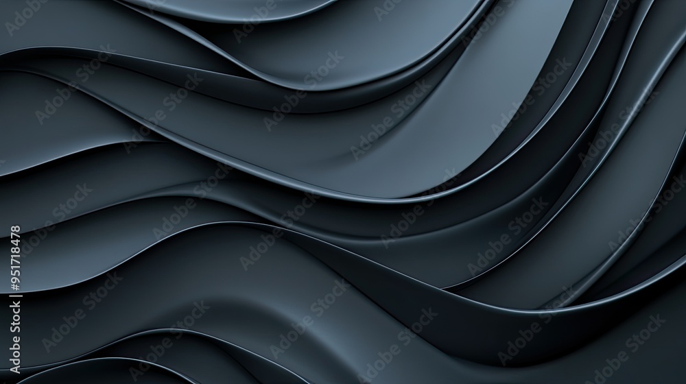 Poster elegant, dark waves of smooth texture create a modern and sophisticated backdrop for various design 