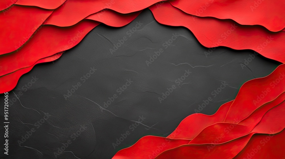 Poster elegant red and black abstract background with layered textures, perfect for modern design projects 
