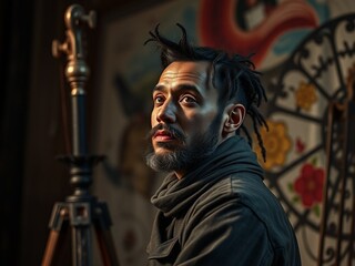 Fototapeta premium Stunning high resolution photos of a talented artist for whom the stage is life. Lifestyle