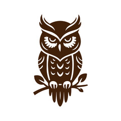 owl illustration vector flat design