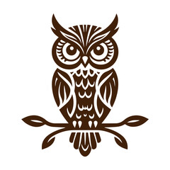 owl illustration vector flat design