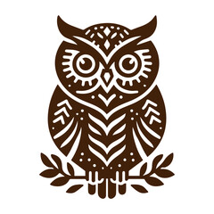 owl illustration vector flat design