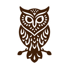 owl illustration vector flat design